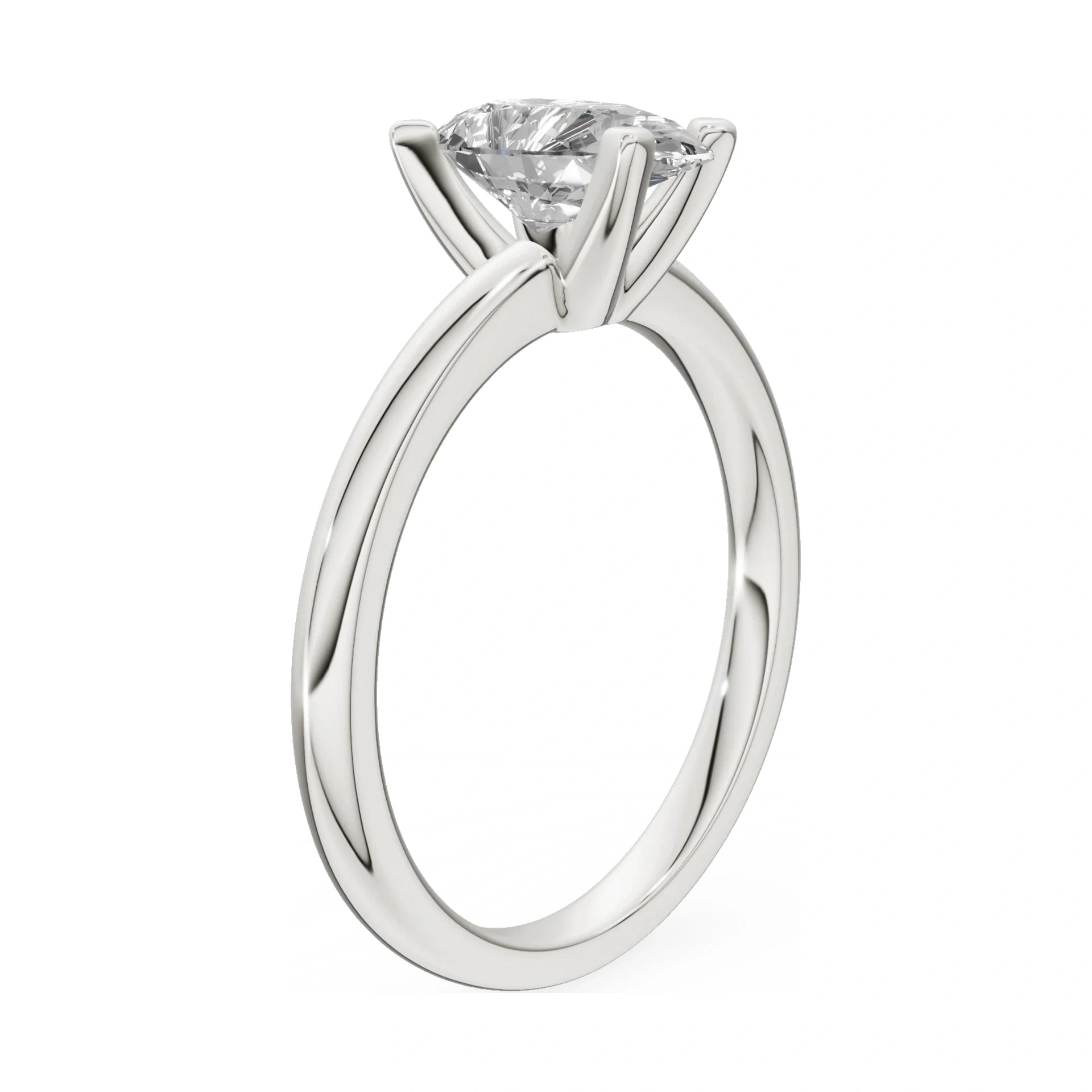 14K white gold GREMARI Seven Grace ring with 1.00 ct pear-cut lab-grown diamond