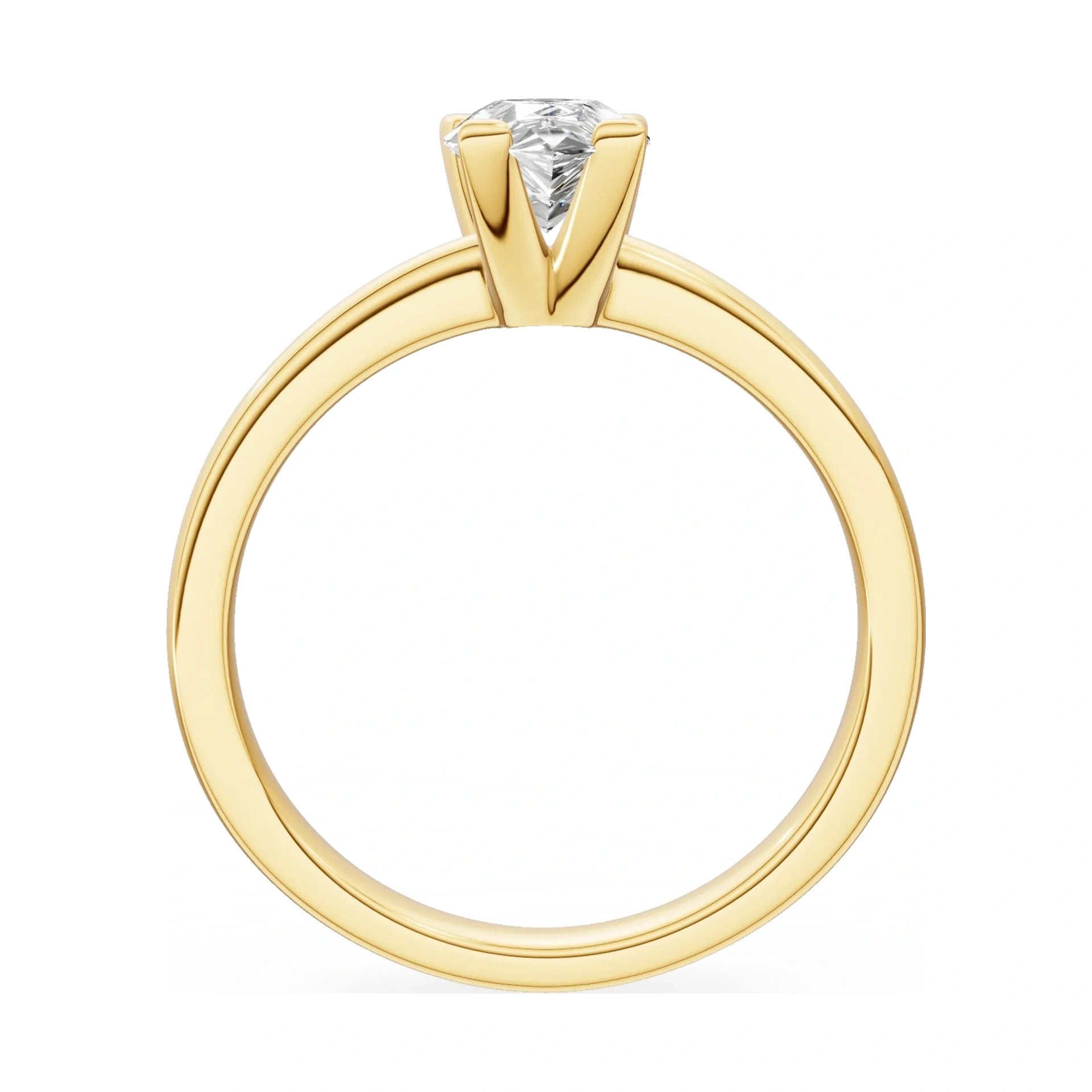 GREMARI Seven Grace pear-cut lab-grown diamond engagement ring in 14K yellow gold, 1.00 ct
