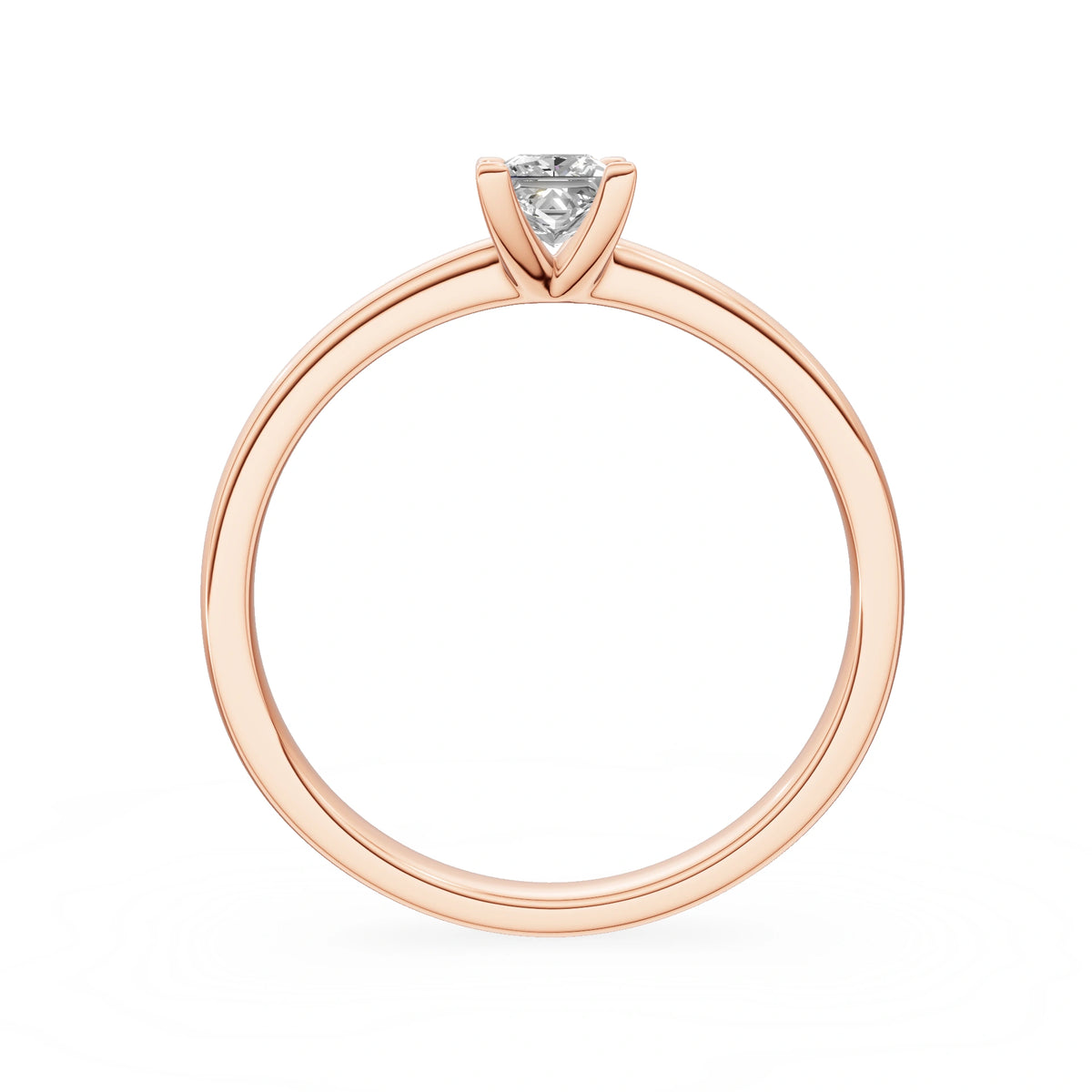 Gremari Seven Grace zásnubný prsteň z ružového zlata s 0,30 ct lab-grown diamantom – Princess