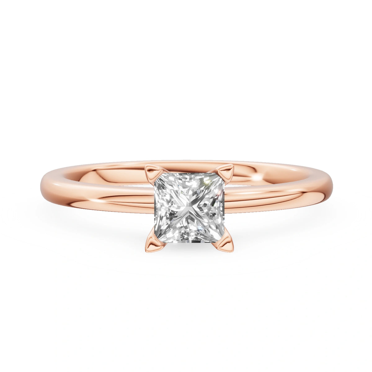 Gremari Seven Grace zásnubný prsteň z ružového zlata s 0,50 ct lab-grown diamantom – Princess