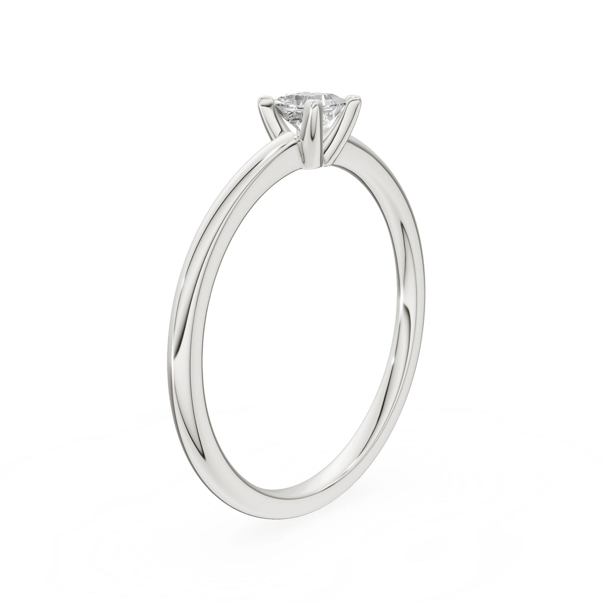 Gremari Seven Grace zásnubný prsteň z bieleho zlata s 0,15 ct lab-grown diamantom – Princess