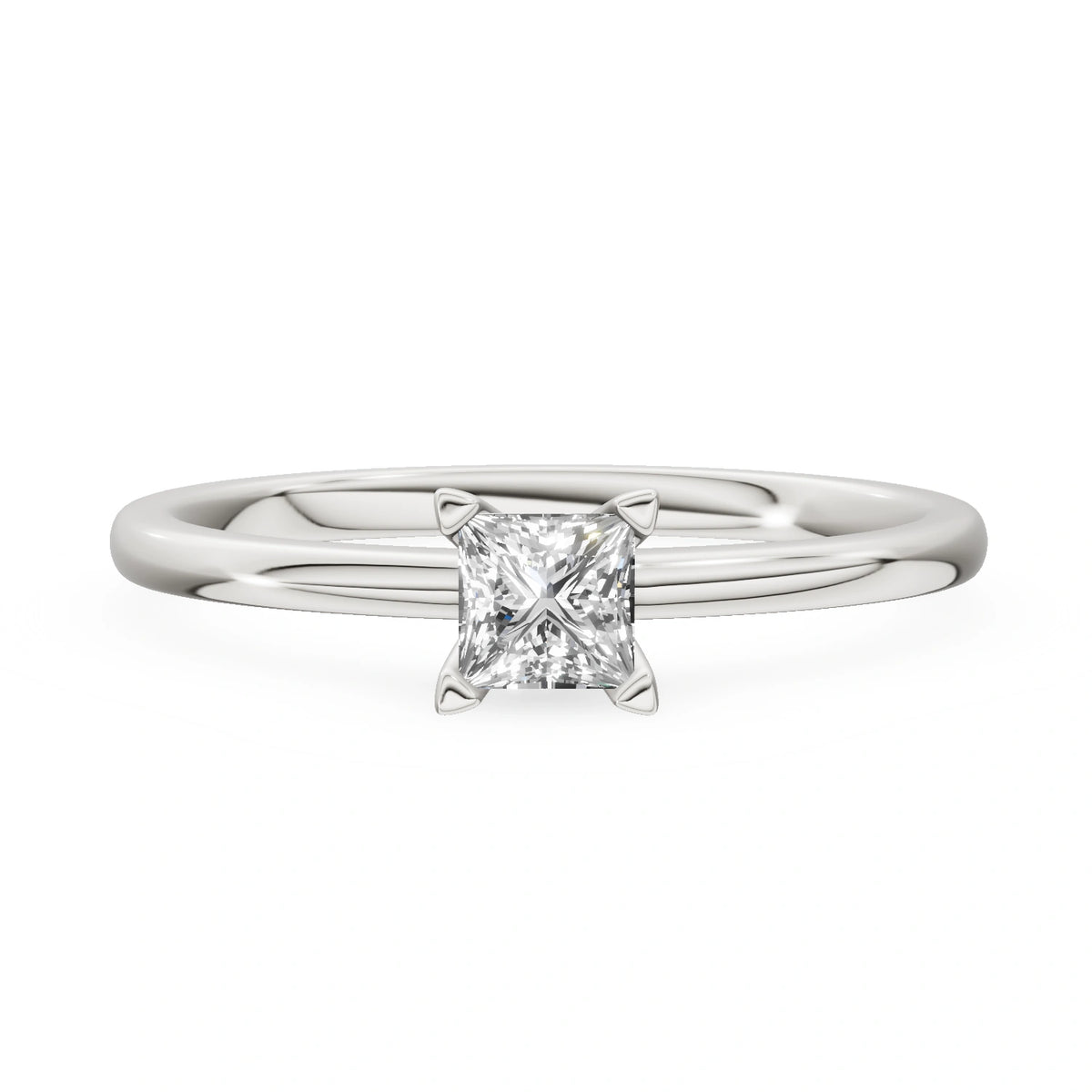 Gremari Seven Grace zásnubný prsteň z bieleho zlata s 0,30 ct lab-grown diamantom – Princess
