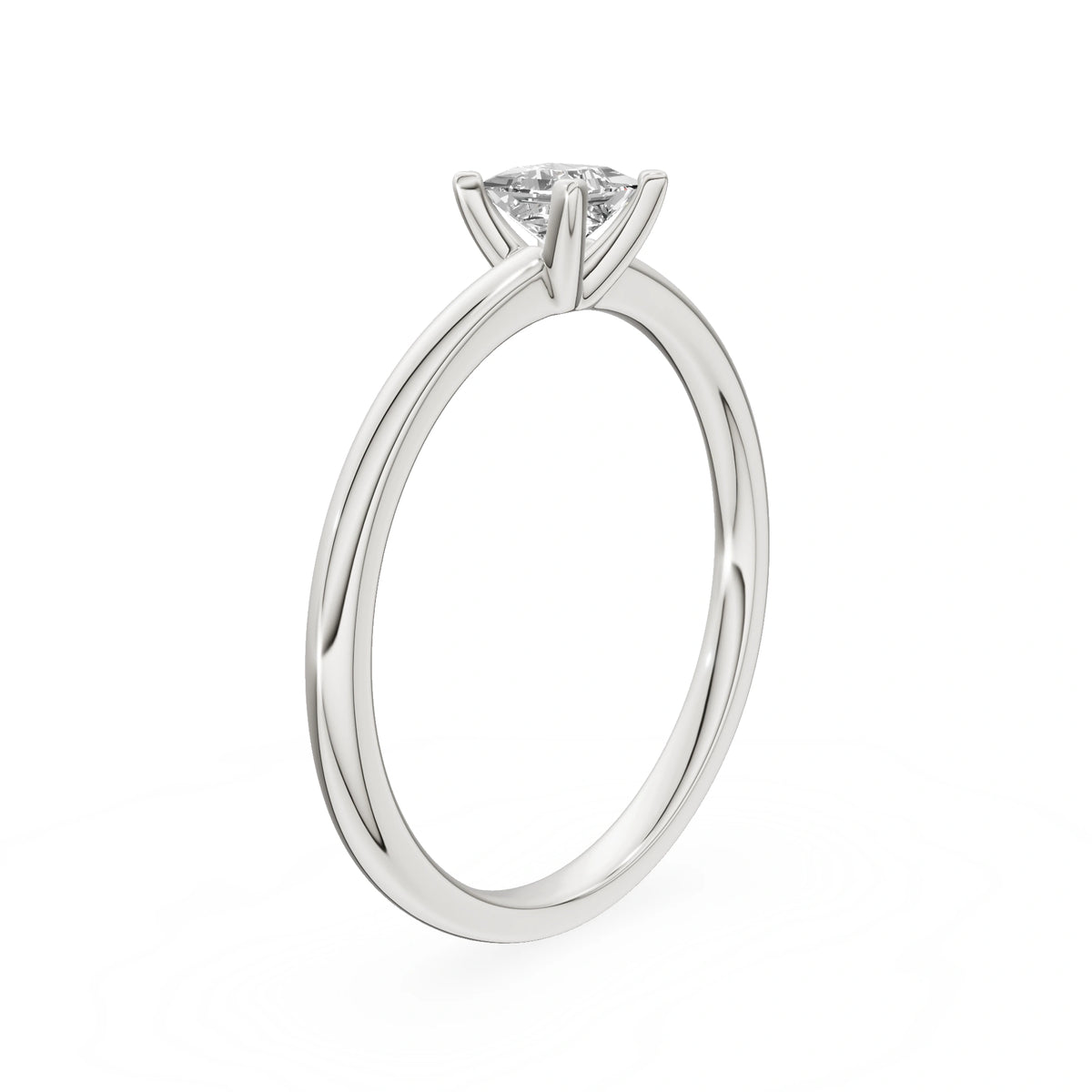 Gremari Seven Grace zásnubný prsteň z bieleho zlata s 0,30 ct lab-grown diamantom – Princess