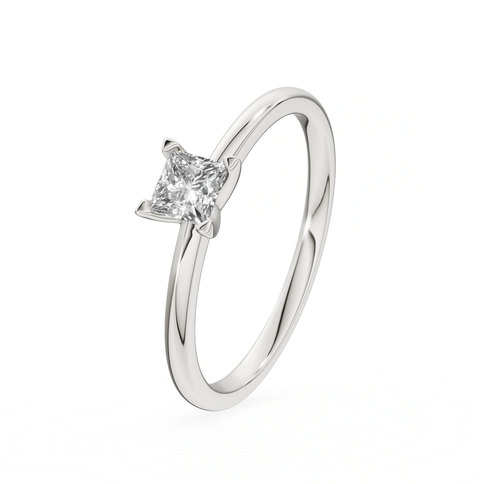 Gremari Seven Grace zásnubný prsteň z bieleho zlata s 0,30 ct lab-grown diamantom – Princess