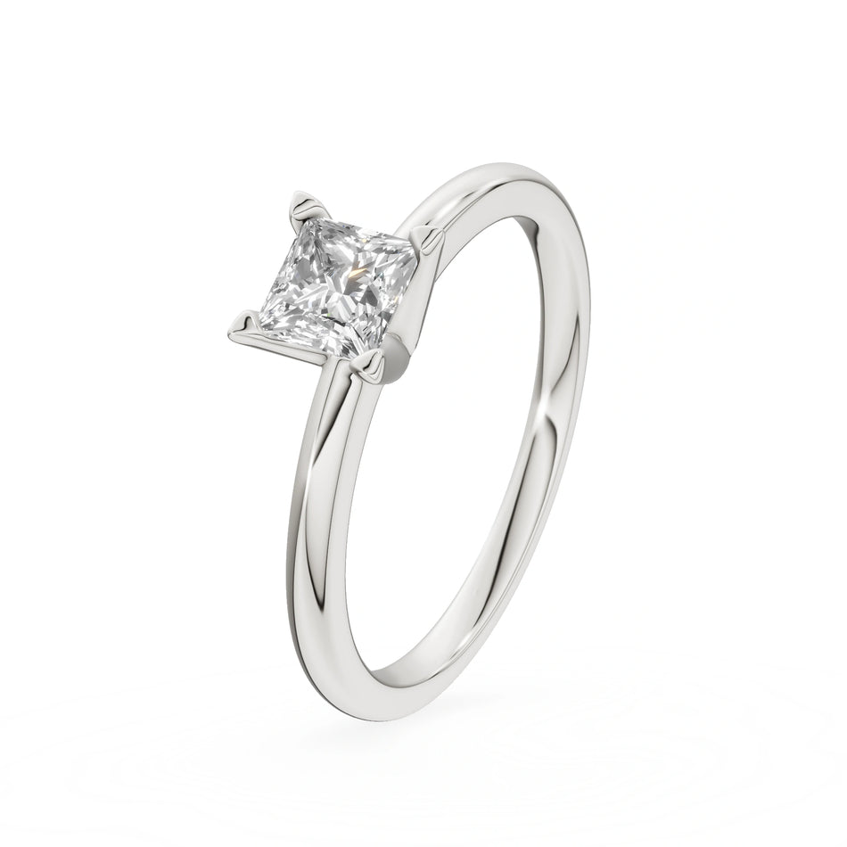 Gremari Seven Grace zásnubný prsteň z bieleho zlata s 0,50 ct lab-grown diamantom – Princess