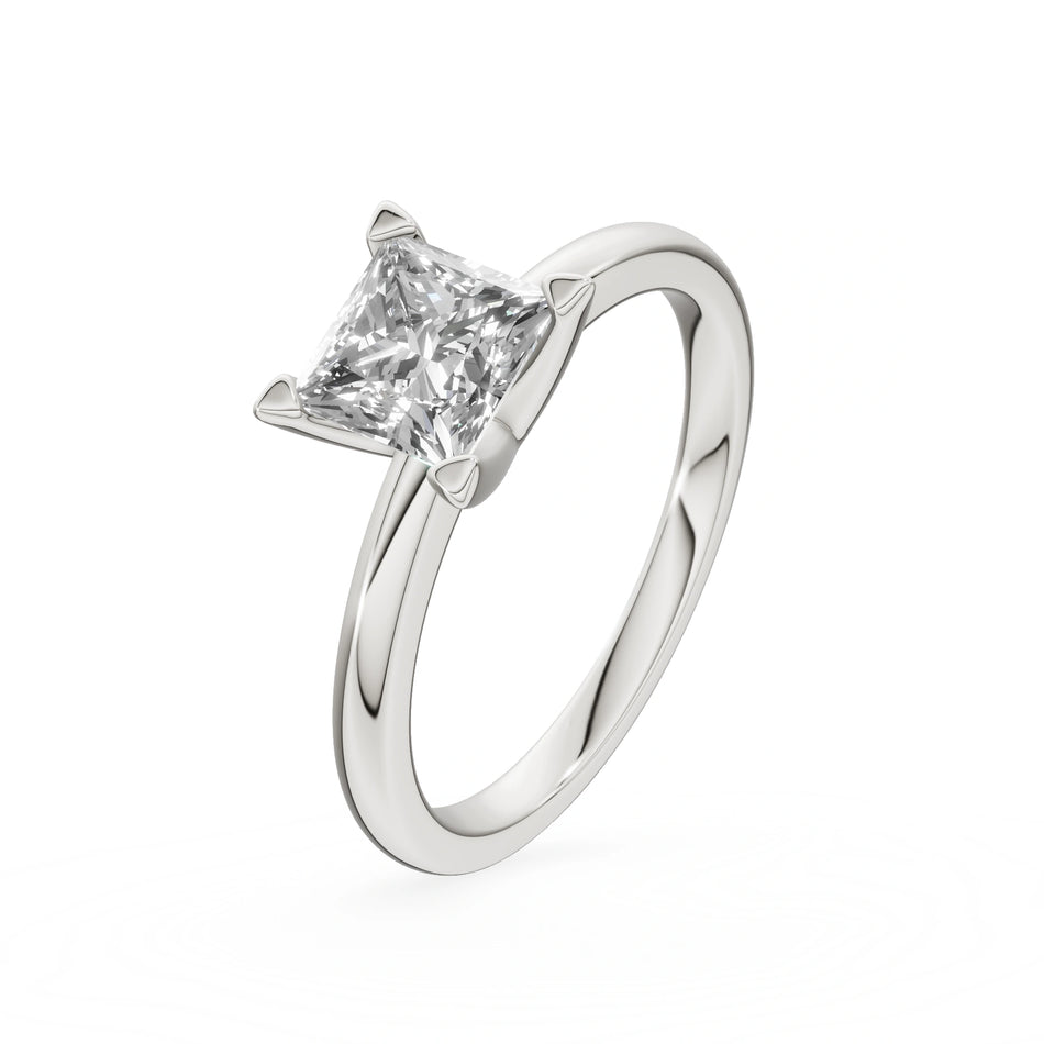 Gremari Seven Grace zásnubný prsteň z bieleho zlata s 1,00 ct lab-grown diamantom – Princess