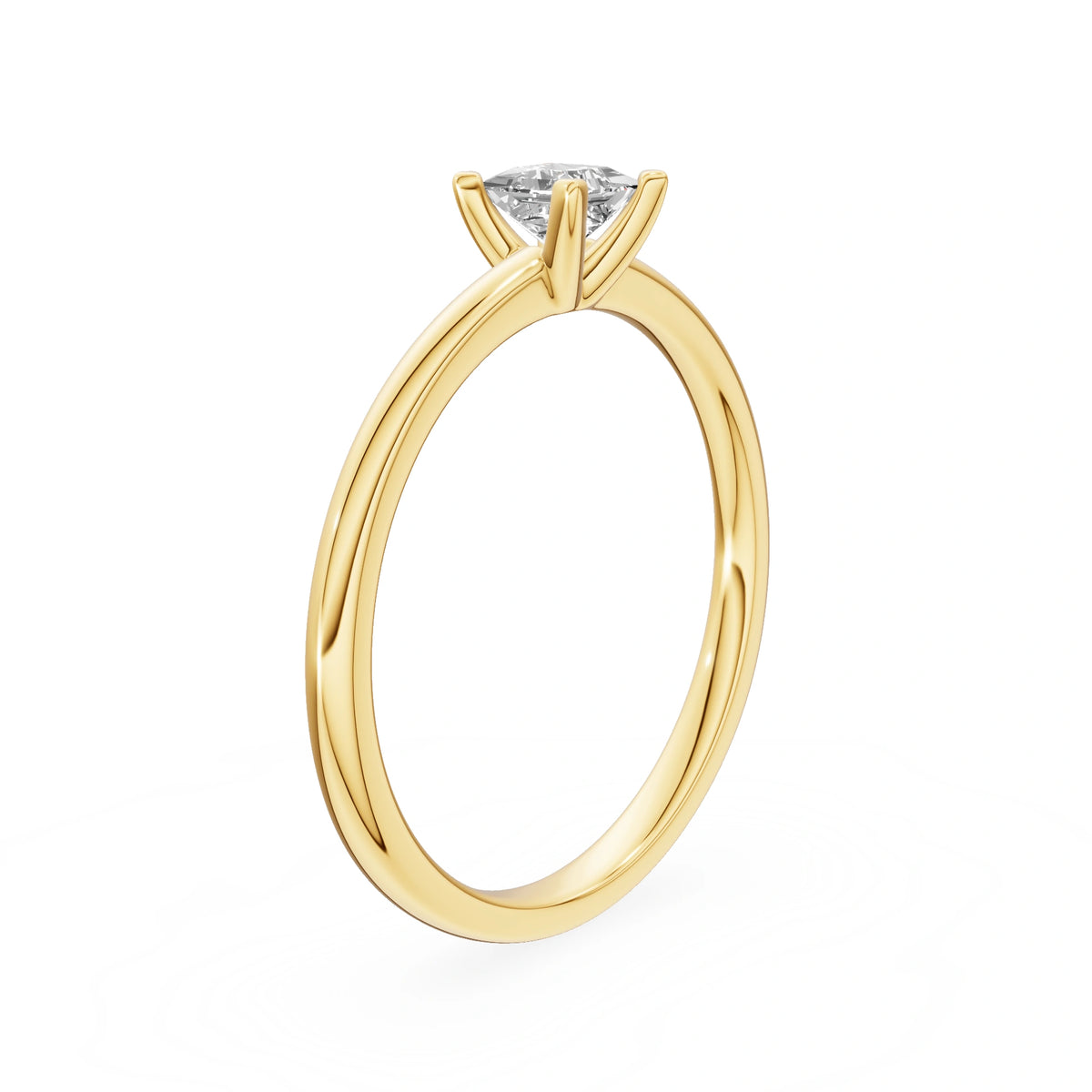 Gremari Seven Grace zásnubný prsteň zo žltého zlata s 0,30 ct lab-grown diamantom – Princess