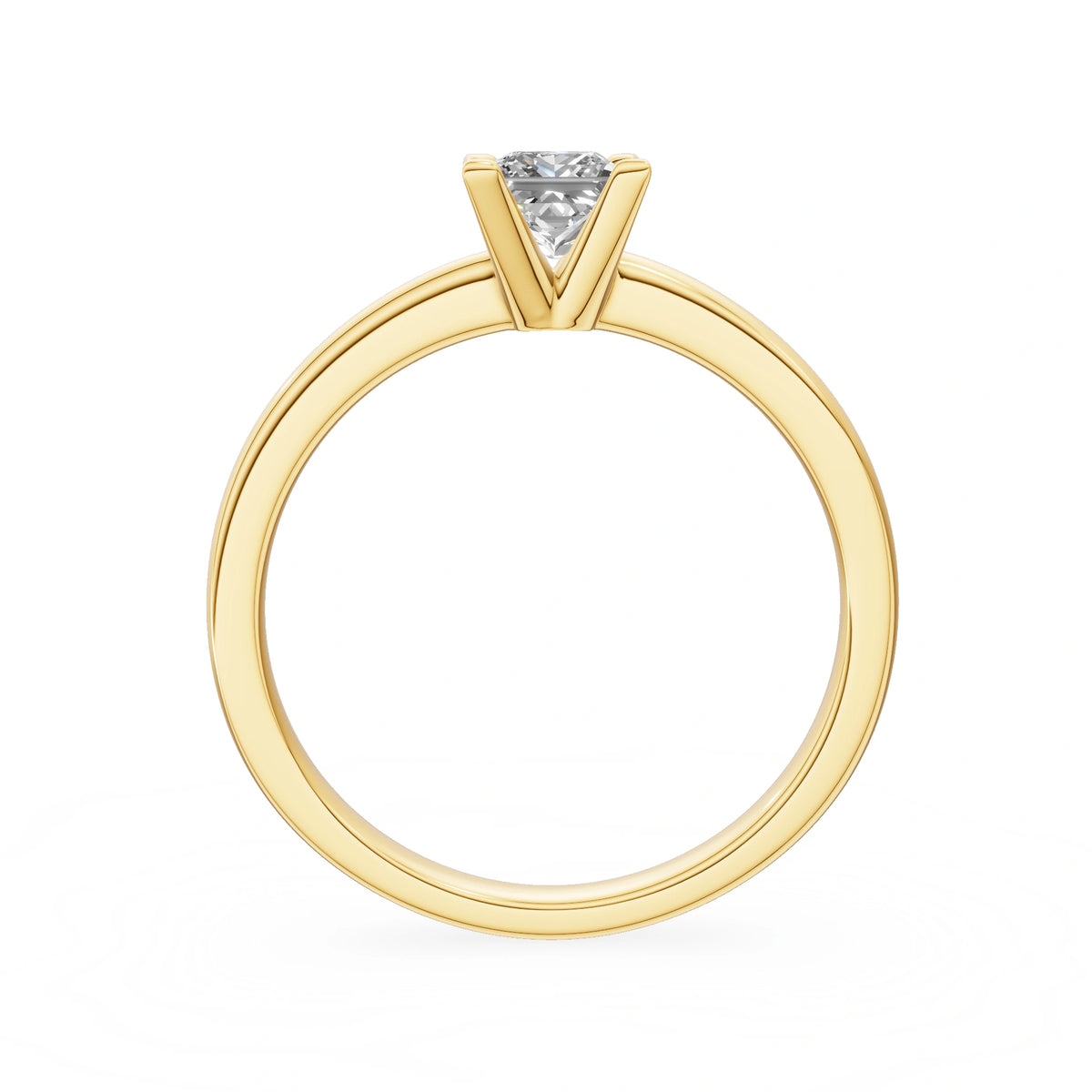 Gremari Seven Grace zásnubný prsteň zo žltého zlata s 0,50 ct lab-grown diamantom – Princess