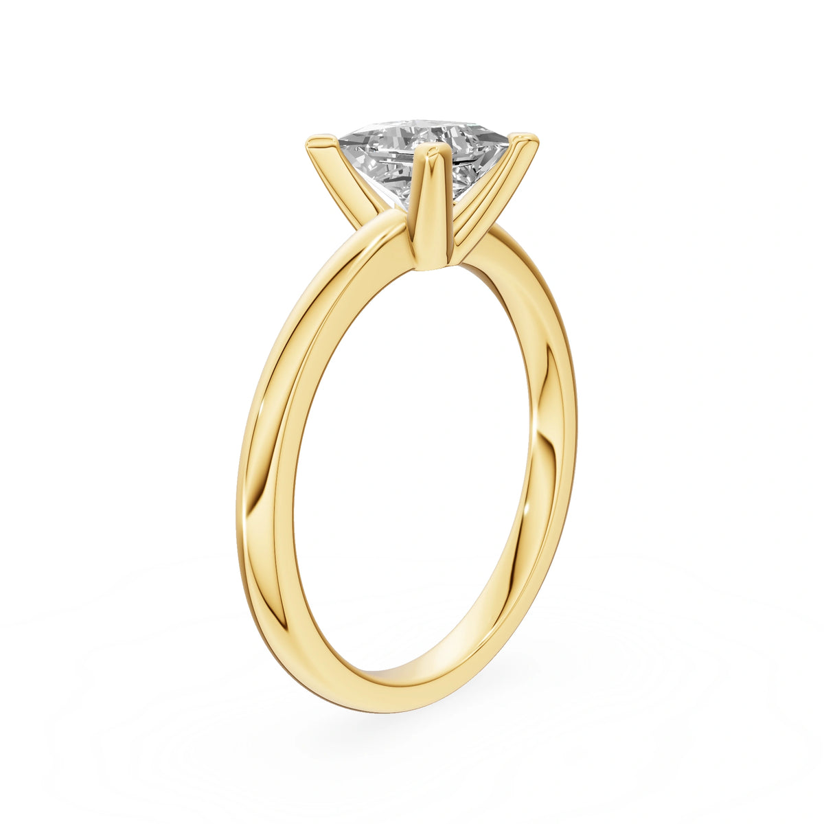 Gremari Seven Grace zásnubný prsteň zo žltého zlata s 1,00 ct lab-grown diamantom – Princess