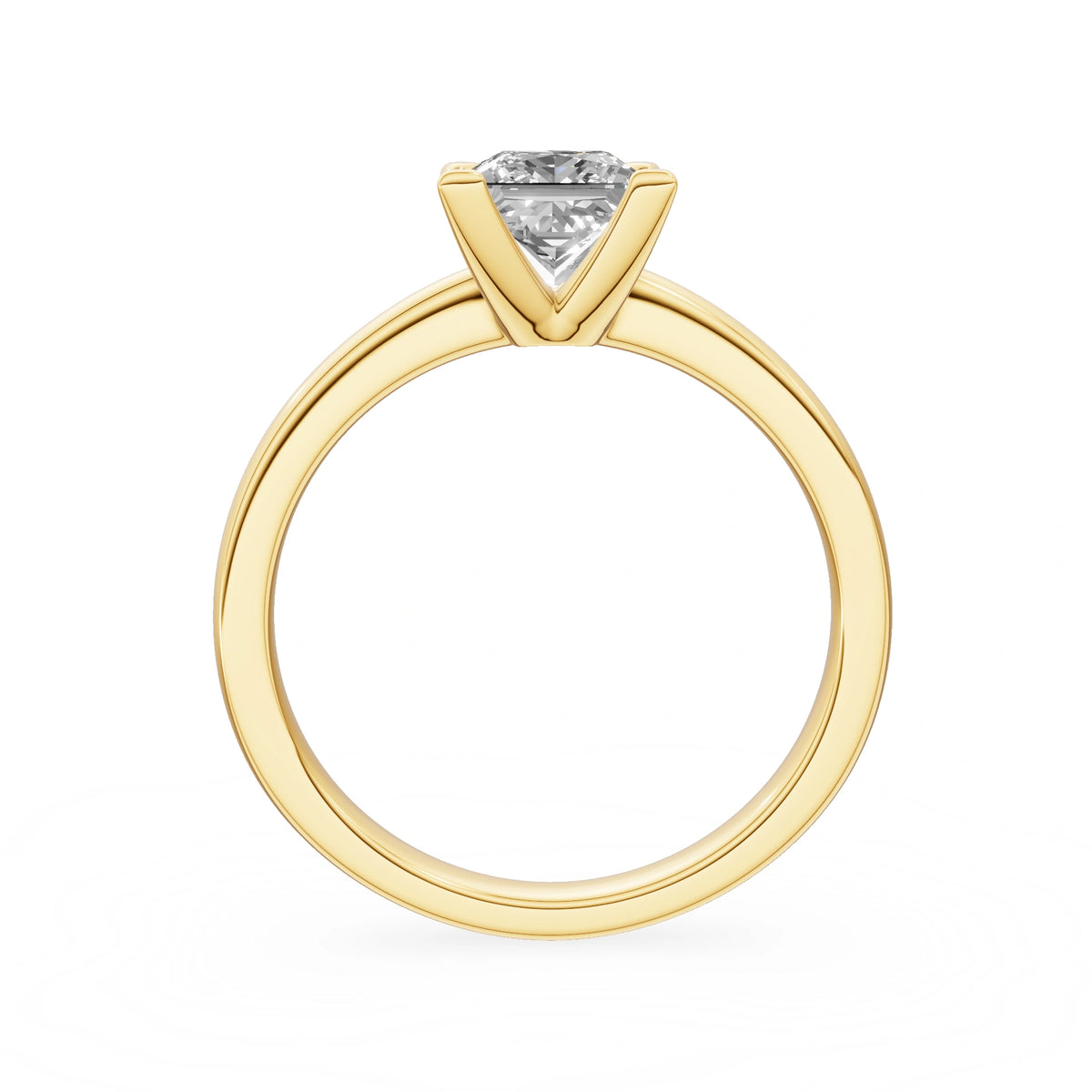 Gremari Seven Grace zásnubný prsteň zo žltého zlata s 1,00 ct lab-grown diamantom – Princess