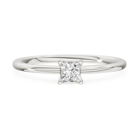 GREMARI Seven Grace 14K white gold engagement ring with 0.15 ct princess-cut lab-grown diamond