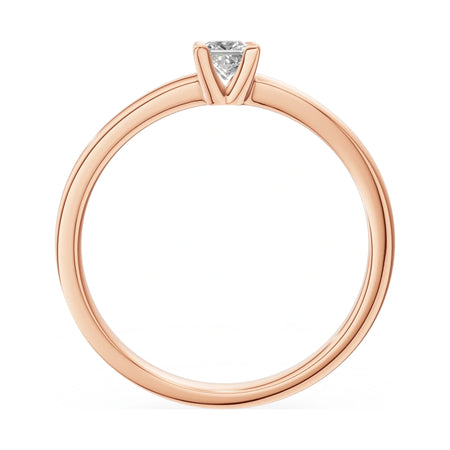 GREMARI Seven Grace princess-cut lab-grown diamond engagement ring in 14K rose gold, 0.15 ct