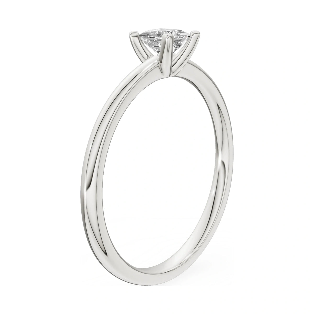 14K white gold GREMARI Seven Grace ring with 0.30 ct princess-cut lab-grown diamond