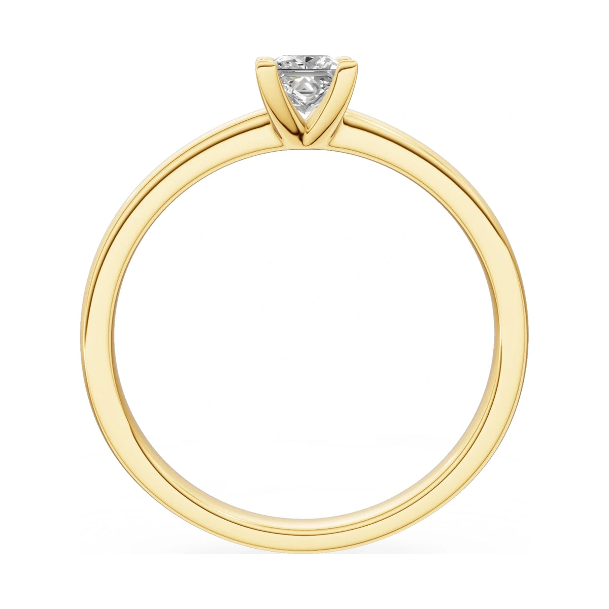 GREMARI Seven Grace princess-cut lab-grown diamond engagement ring in 14K yellow gold, 0.30 ct