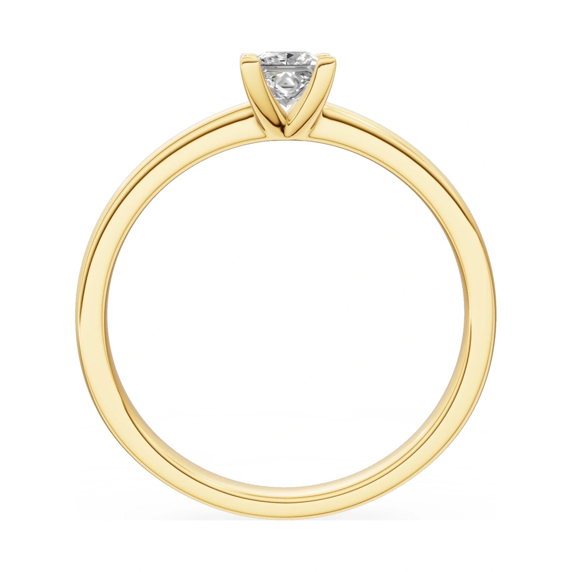 GREMARI Seven Grace princess-cut lab-grown diamond engagement ring in 14K yellow gold, 0.30 ct