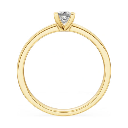 GREMARI Seven Grace princess-cut lab-grown diamond engagement ring in 14K yellow gold, 0.30 ct