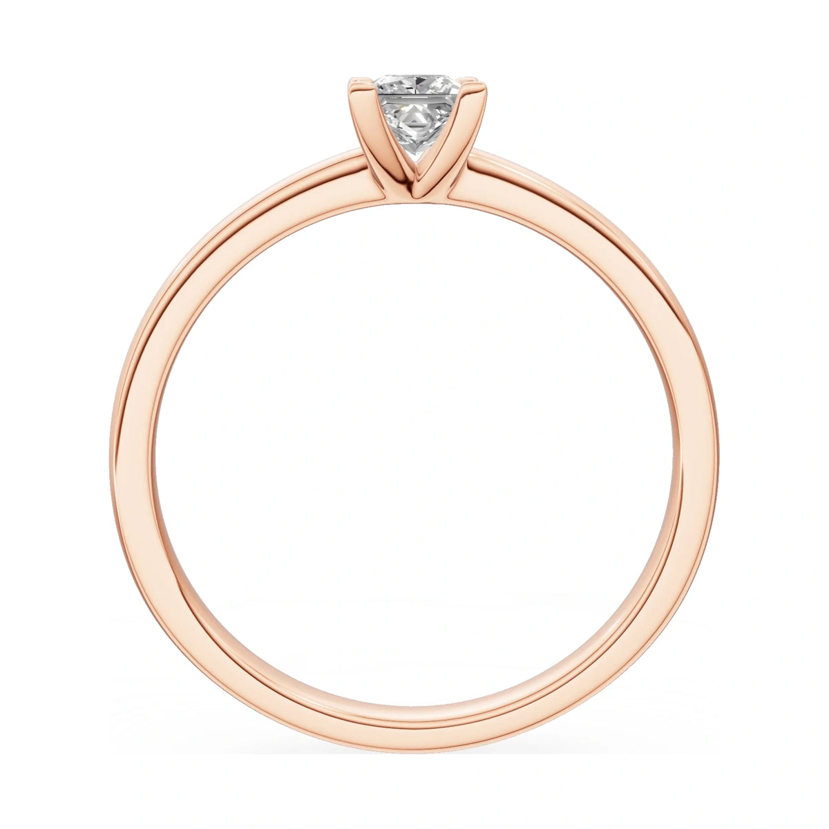 GREMARI Seven Grace princess-cut lab-grown diamond engagement ring in 14K rose gold, 0.30 ct
