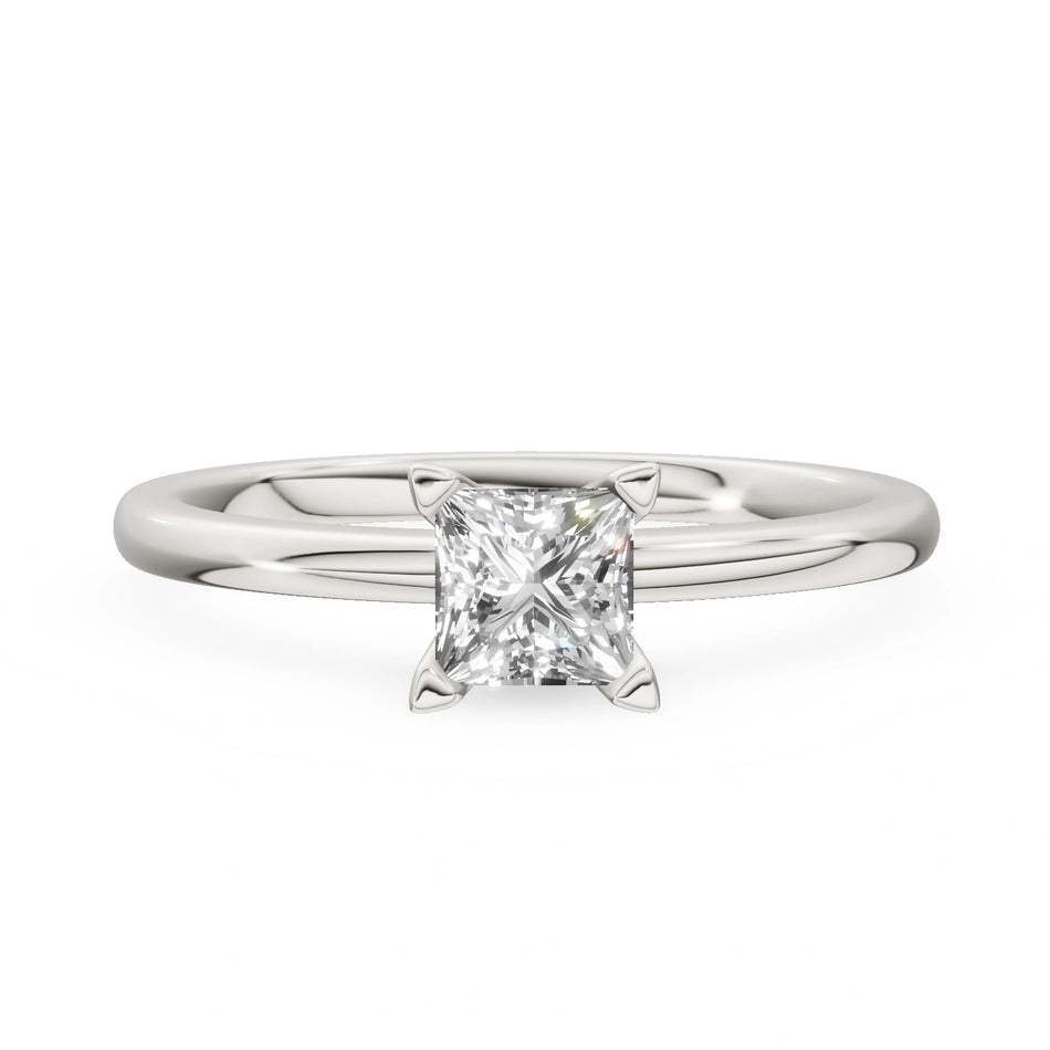 Gremari Seven Grace zásnubný prsteň z bieleho zlata s 0,50 ct prírodným diamantom – Princess