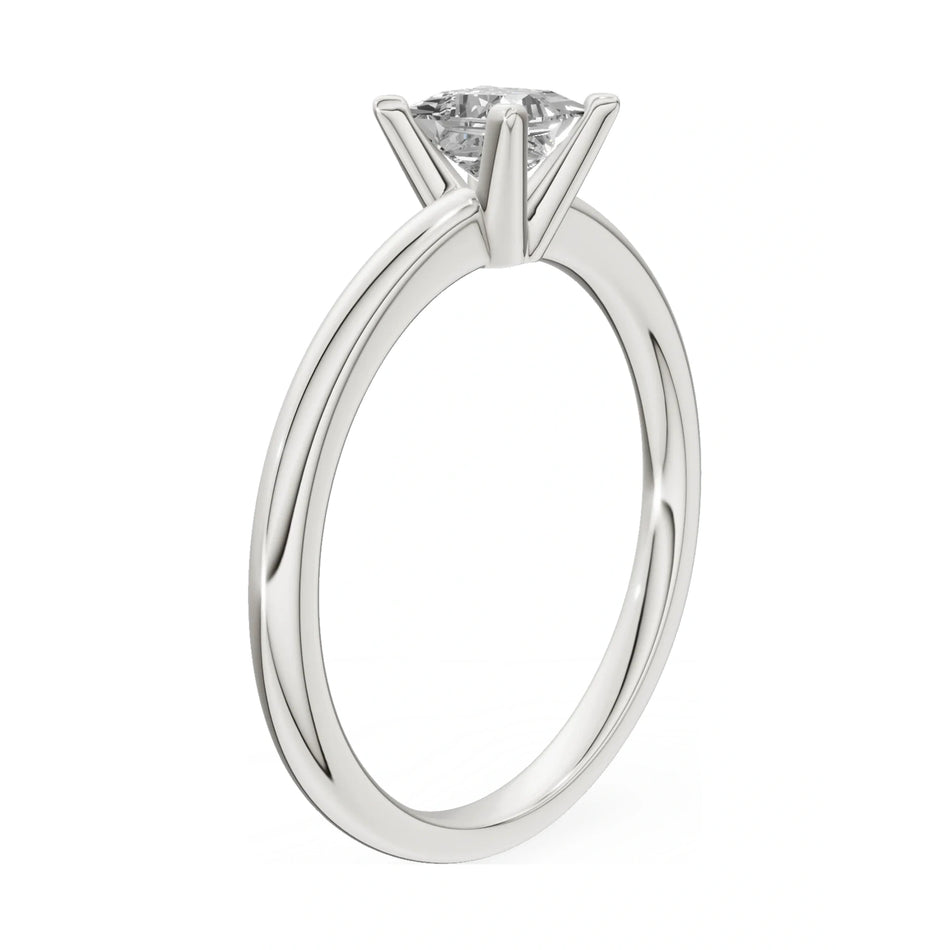14K white gold GREMARI Seven Grace ring with 0.50 ct princess-cut lab-grown diamond