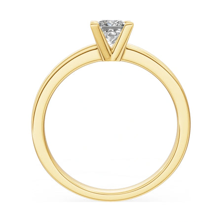 GREMARI Seven Grace princess-cut lab-grown diamond engagement ring in 14K yellow gold, 0.50 ct