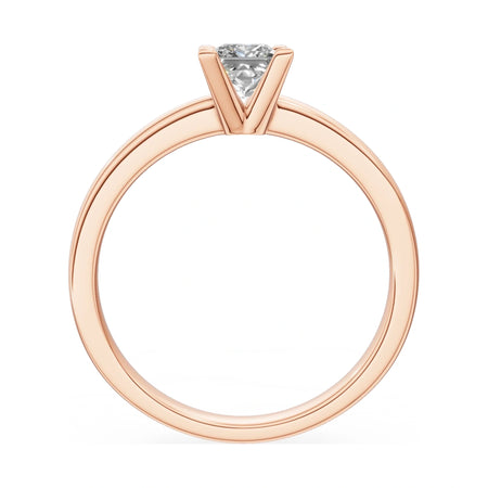 GREMARI Seven Grace princess-cut lab-grown diamond engagement ring in 14K rose gold, 0.50 ct