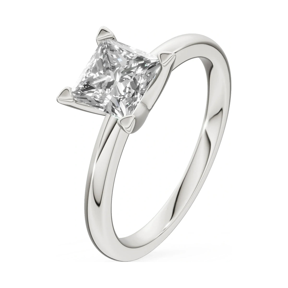 1.00 ct princess-cut lab-grown diamond GREMARI Seven Grace engagement ring in 14K white gold