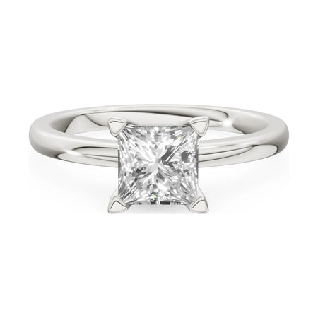 GREMARI Seven Grace 14K white gold engagement ring with 1.00 ct princess-cut lab-grown diamond
