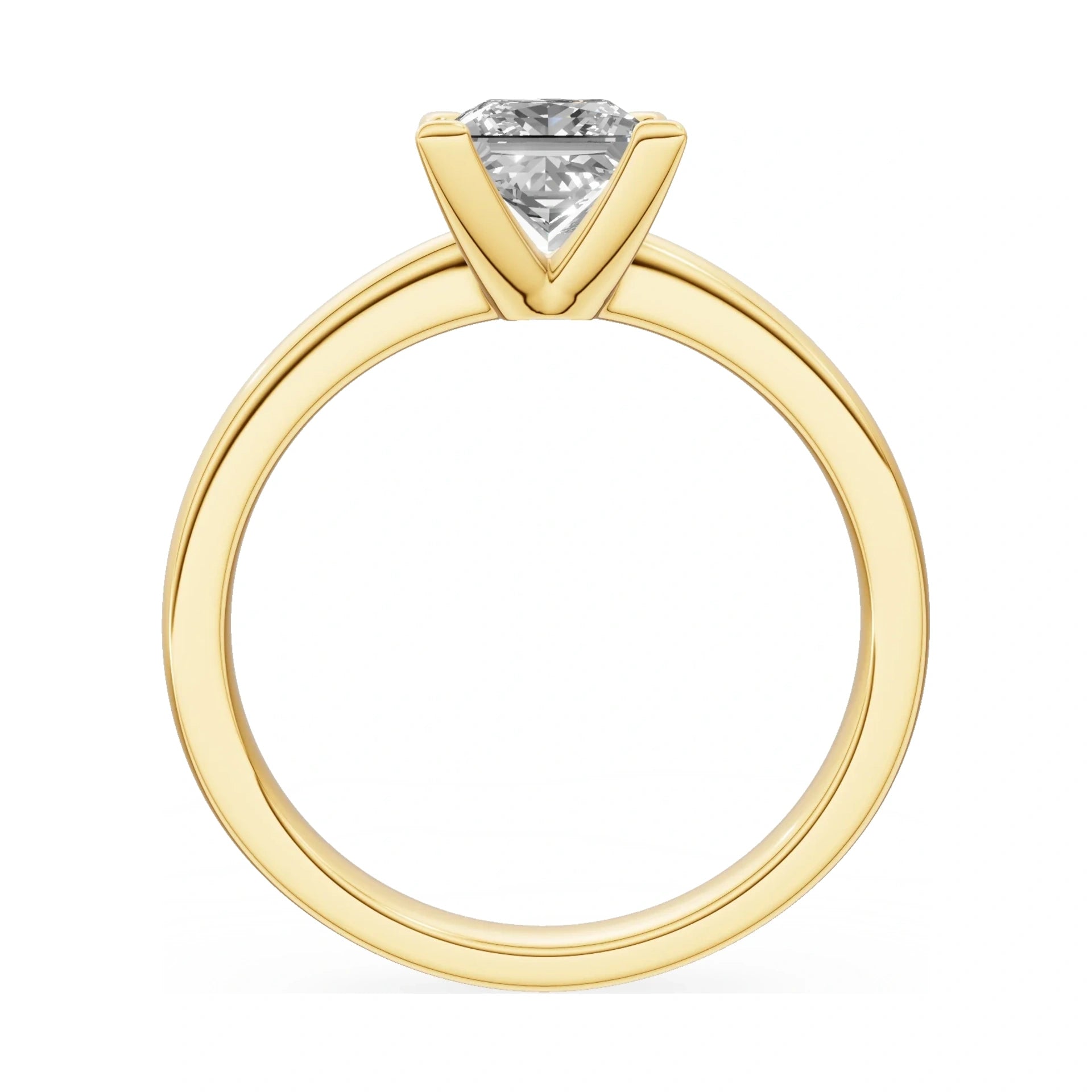 GREMARI Seven Grace princess-cut lab-grown diamond engagement ring in 14K yellow gold, 1.00 ct