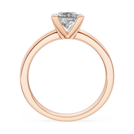 GREMARI Seven Grace princess-cut lab-grown diamond engagement ring in 14K rose gold, 1.00 ct