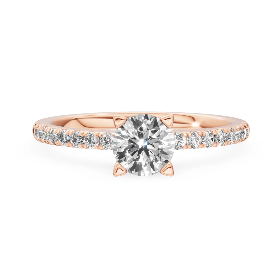 Gremari Seven Solis zásnubný prsteň z ružového zlata s 0,50 ct lab-grown diamantom – Round/Brilliant