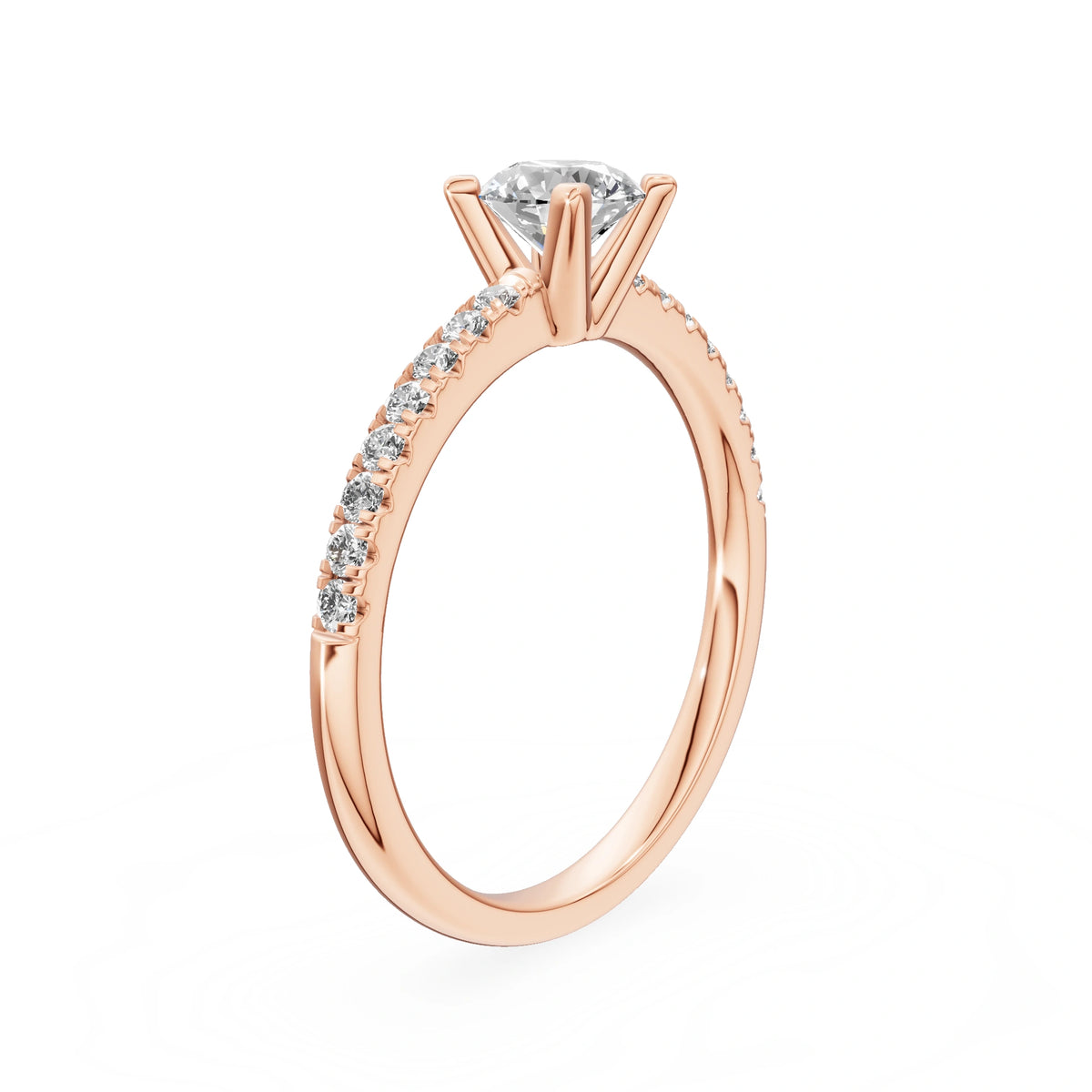 Gremari Seven Solis zásnubný prsteň z ružového zlata s 0,50 ct lab-grown diamantom – Round/Brilliant