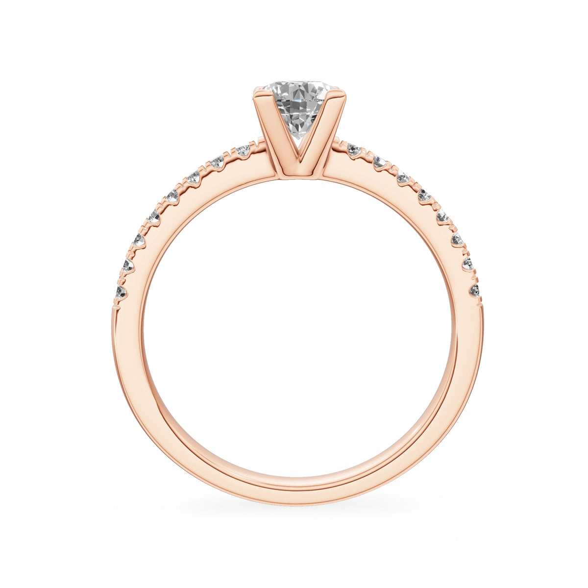 Gremari Seven Solis zásnubný prsteň z ružového zlata s 0,50 ct lab-grown diamantom – Round/Brilliant