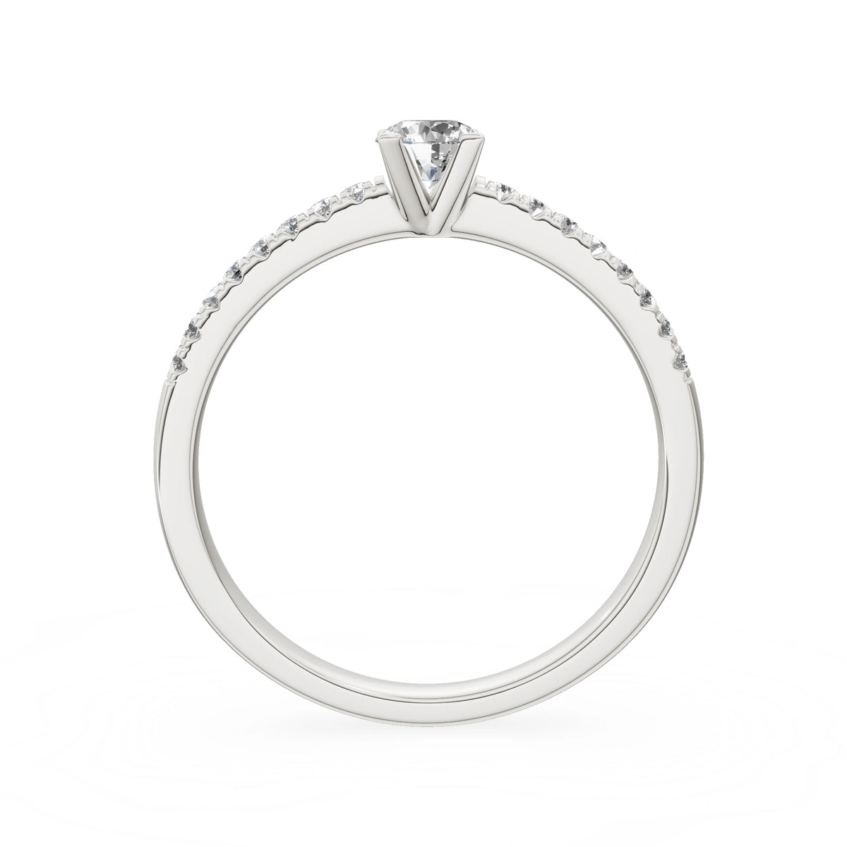 Gremari Seven Solis zásnubný prsteň z bieleho zlata s 0,30 ct lab-grown diamantom – Round/Brilliant