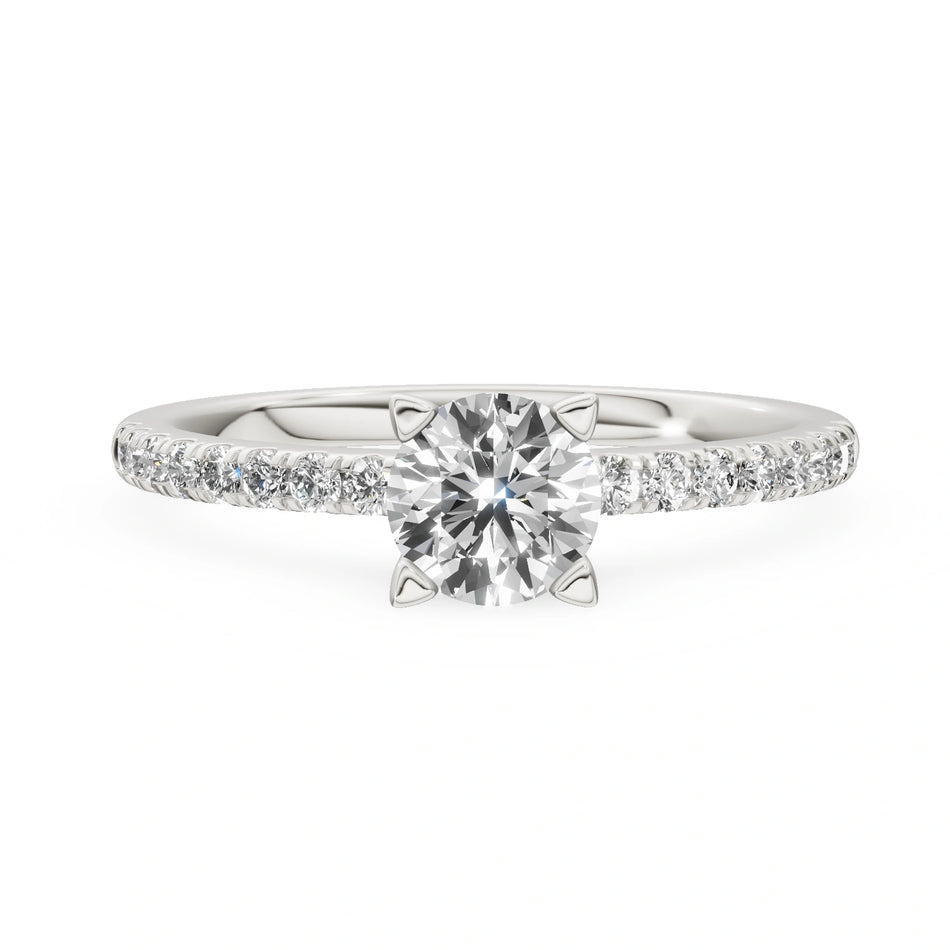Gremari Seven Solis zásnubný prsteň z bieleho zlata s 0,50 ct lab-grown diamantom – Round/Brilliant