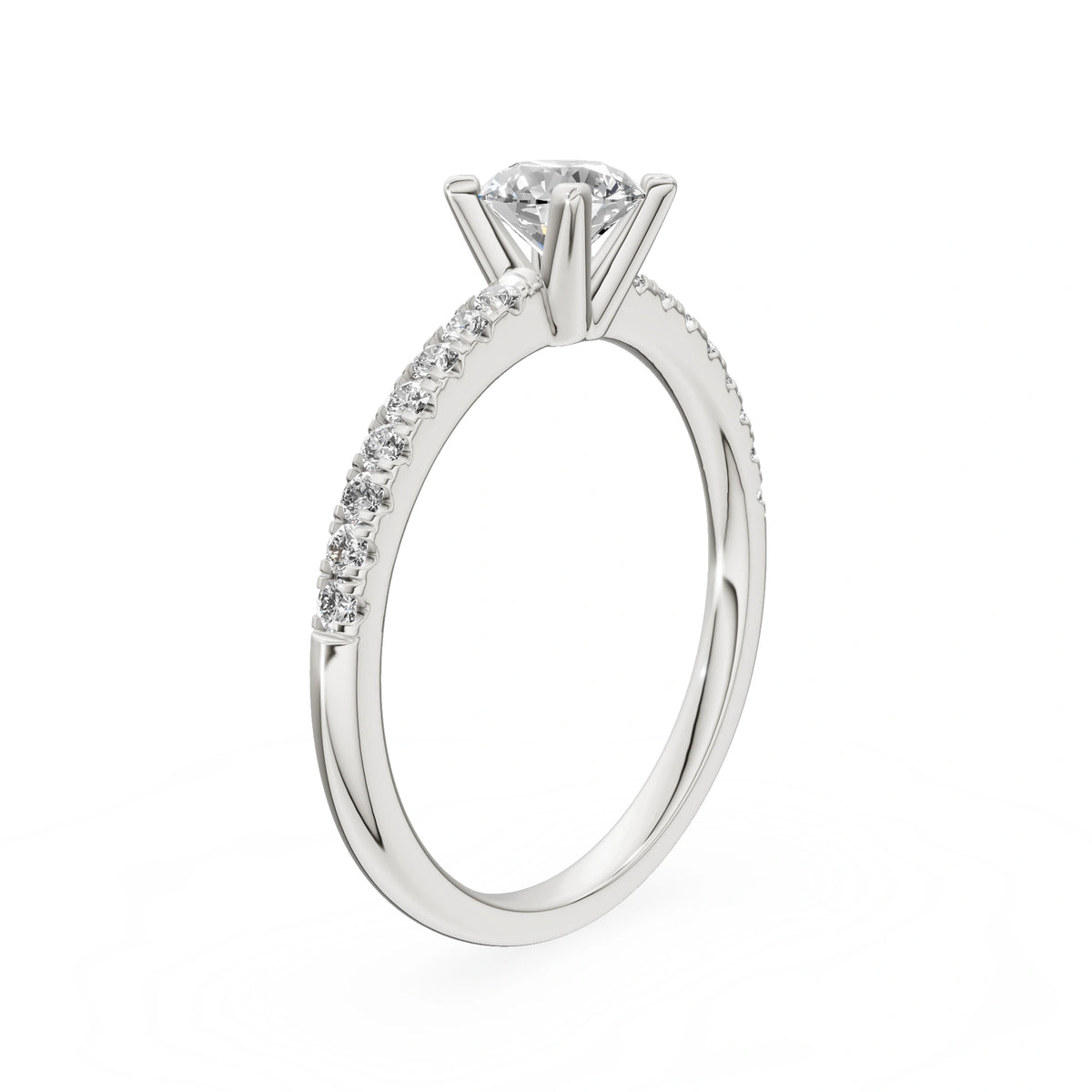 Gremari Seven Solis zásnubný prsteň z bieleho zlata s 0,50 ct lab-grown diamantom – Round/Brilliant