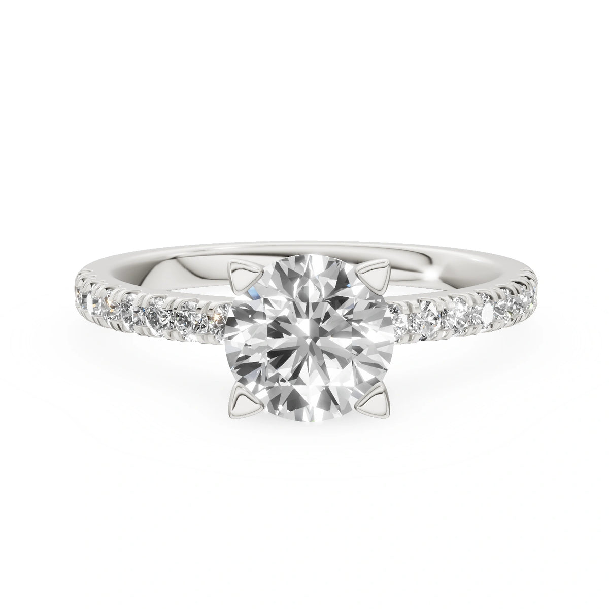 Gremari Seven Solis zásnubný prsteň z bieleho zlata s 1,00 ct lab-grown diamantom – Round/Brilliant