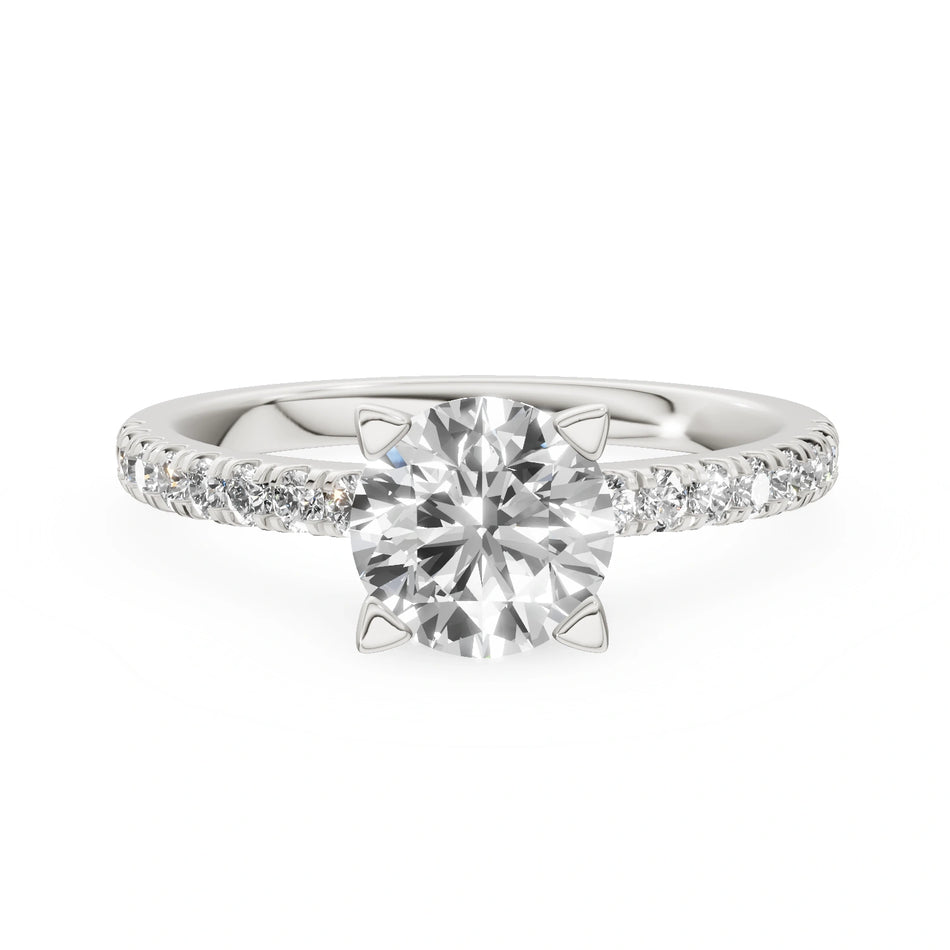 Gremari Seven Solis zásnubný prsteň z bieleho zlata s 1,00 ct lab-grown diamantom – Round/Brilliant