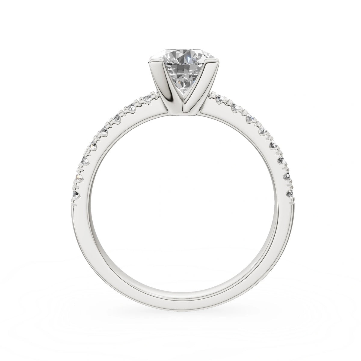 Gremari Seven Solis zásnubný prsteň z bieleho zlata s 1,00 ct lab-grown diamantom – Round/Brilliant