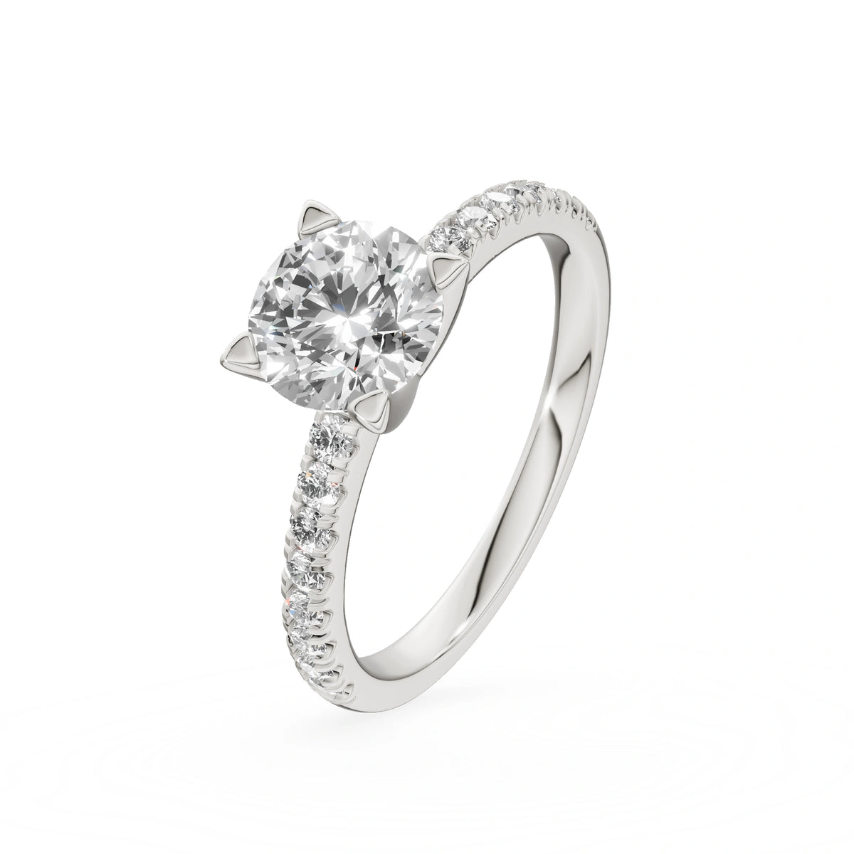 Gremari Seven Solis zásnubný prsteň z bieleho zlata s 1,00 ct lab-grown diamantom – Round/Brilliant