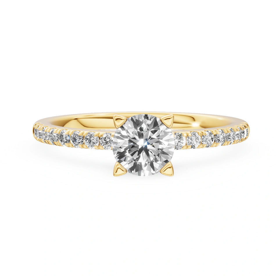 Gremari Seven Solis zásnubný prsteň zo žltého zlata s 0,50 ct lab-grown diamantom – Round/Brilliant