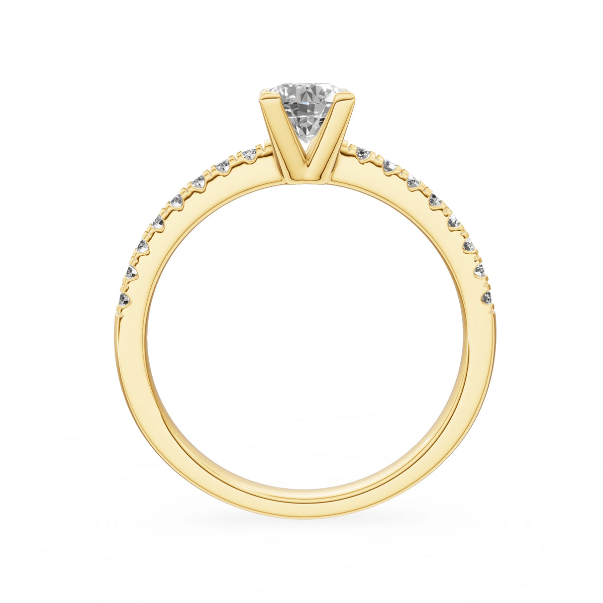 Gremari Seven Solis zásnubný prsteň zo žltého zlata s 0,50 ct lab-grown diamantom – Round/Brilliant