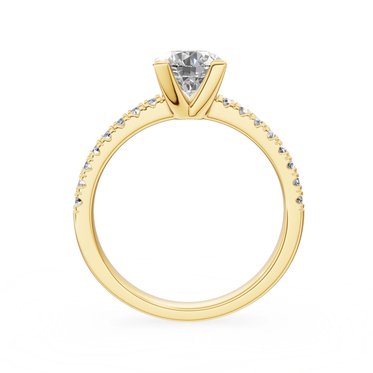 Gremari Seven Solis zásnubný prsteň zo žltého zlata s 1,00 ct lab-grown diamantom – Round/Brilliant