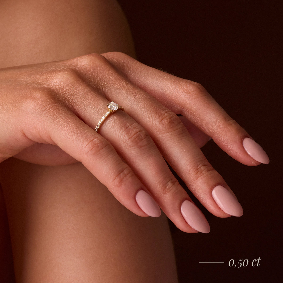 Gremari Seven Solis zásnubný prsteň z bieleho zlata s 1,00 ct lab-grown diamantom – Round/Brilliant