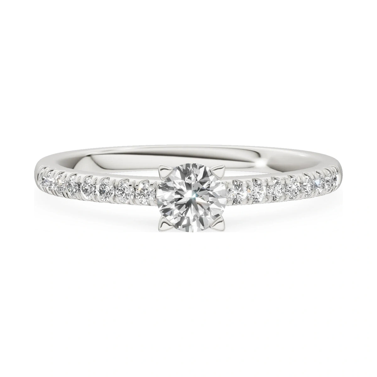 GREMARI Seven Solis 14K white gold engagement ring with 0.30 ct round-cut natural diamond