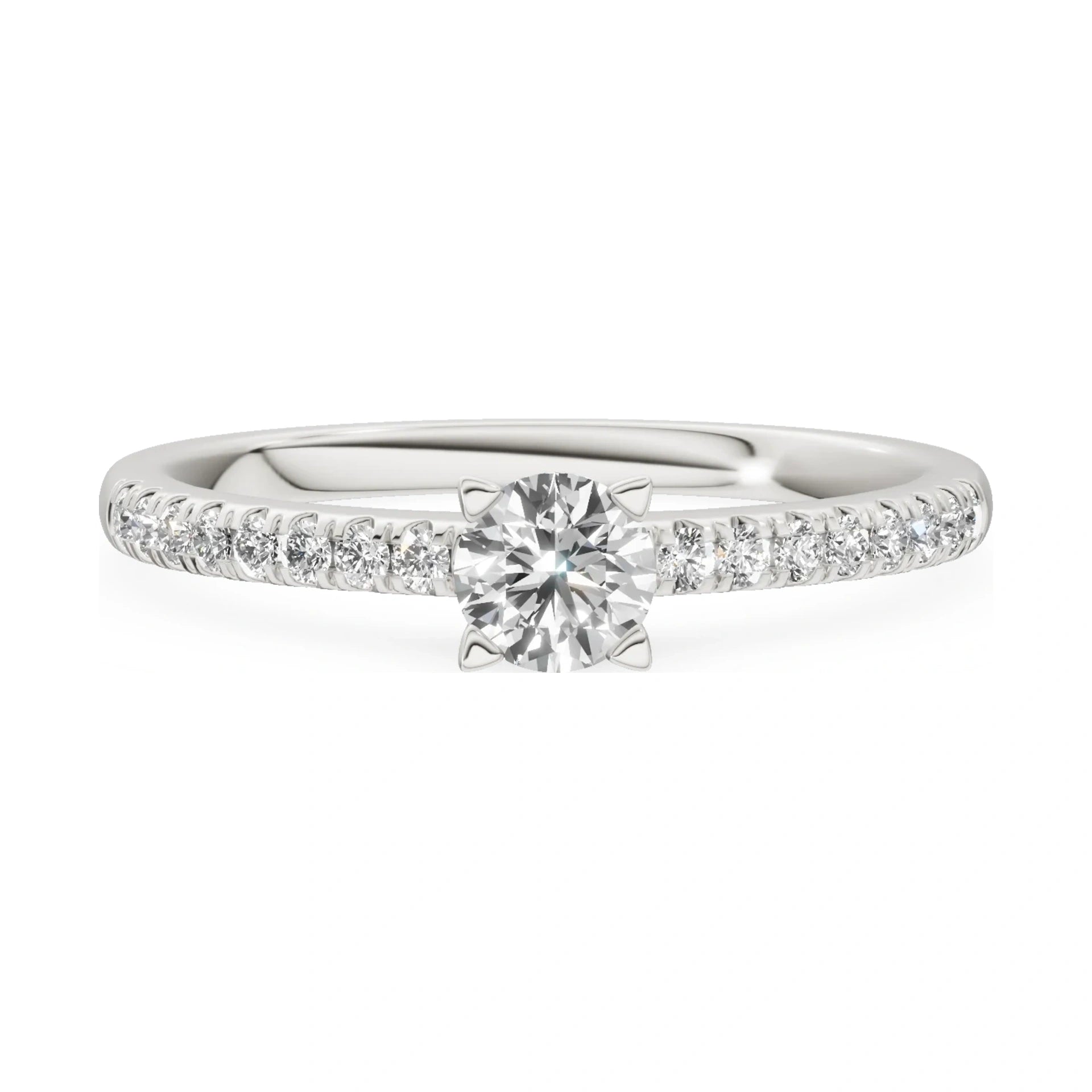 GREMARI Seven Solis 14K white gold engagement ring with 0.30 ct round-cut natural diamond