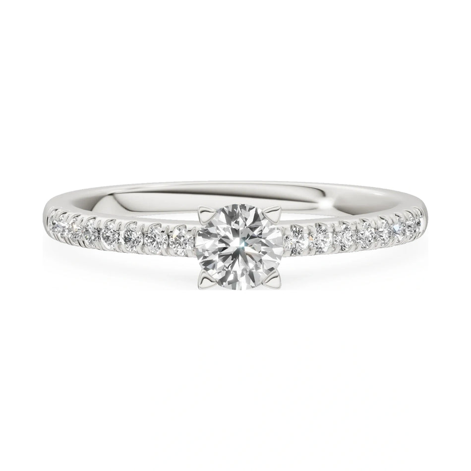 GREMARI Seven Solis 14K white gold engagement ring with 0.30 ct round-cut natural diamond