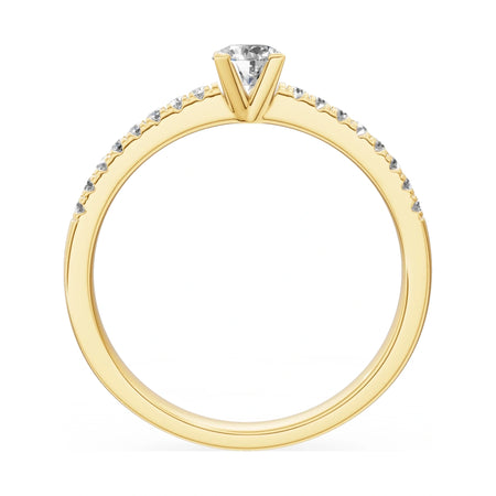 GREMARI Seven Solis round-cut natural diamond engagement ring in 14K yellow gold, 0.30 ct