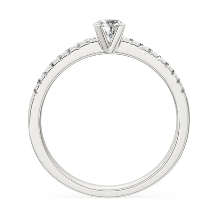 GREMARI Seven Solis round-cut natural diamond engagement ring in 14K white gold, 0.30 ct