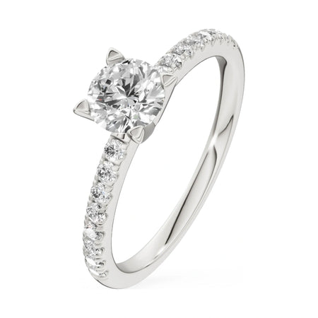 0.50 ct round-cut natural diamond GREMARI Seven Solis engagement ring in 14K white gold