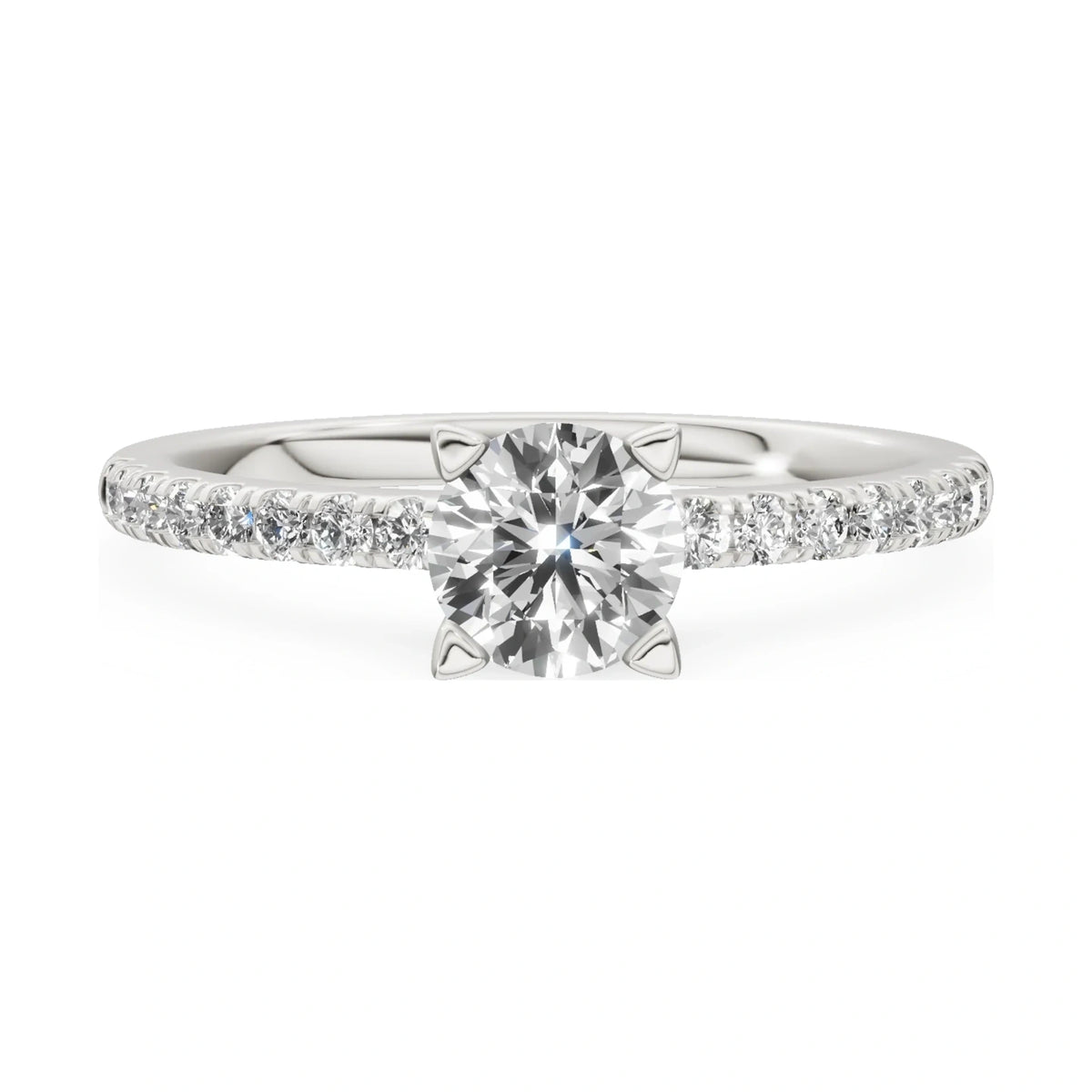 GREMARI Seven Solis 14K white gold engagement ring with 0.50 ct round-cut natural diamond